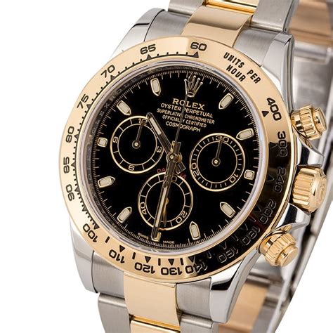 Rolex Daytona Two Tone Black Diamond Dial 